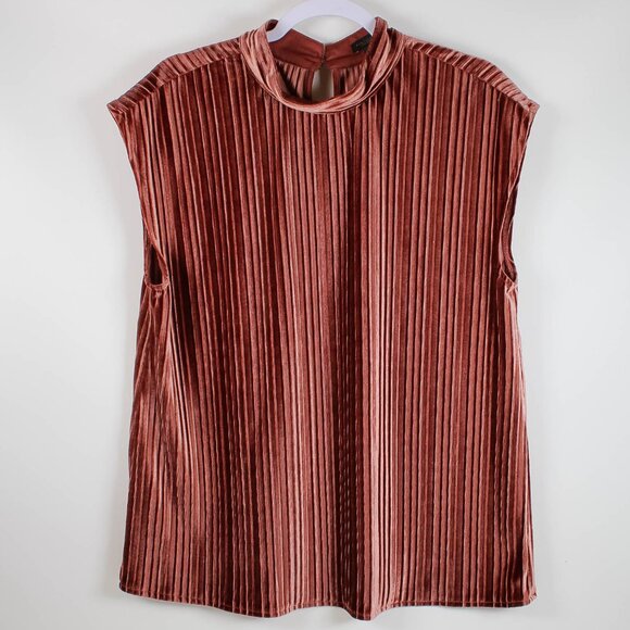 Ann Taylor Factory Tops - Ann Taylor Factory Sleeveless High Neck Blouse - XL